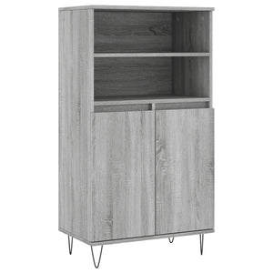 vidaXL Highboard Grey Sonoma 60x36x110 cm Engineered Wood