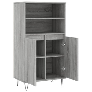 vidaXL Highboard Grey Sonoma 60x36x110 cm Engineered Wood