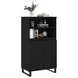 vidaXL Highboard Black 60x36x110 cm Engineered Wood