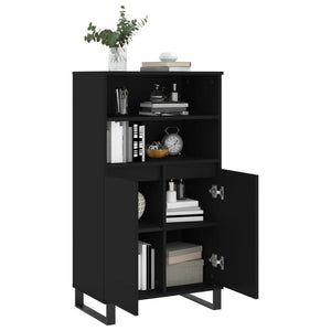 vidaXL Highboard Black 60x36x110 cm Engineered Wood