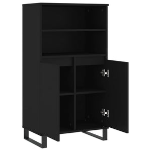 vidaXL Highboard Black 60x36x110 cm Engineered Wood