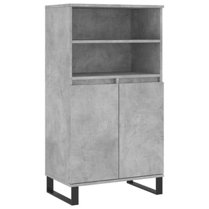 vidaXL Highboard Concrete Grey 60x36x110 cm Engineered Wood