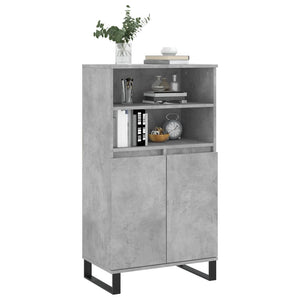 vidaXL Highboard Concrete Grey 60x36x110 cm Engineered Wood