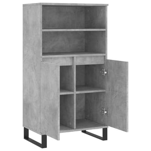 vidaXL Highboard Concrete Grey 60x36x110 cm Engineered Wood