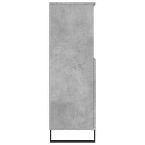 vidaXL Highboard Concrete Grey 60x36x110 cm Engineered Wood