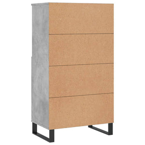 vidaXL Highboard Concrete Grey 60x36x110 cm Engineered Wood