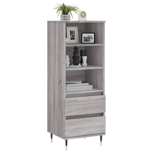 vidaXL Highboard Grey Sonoma 40x36x110 cm Engineered Wood