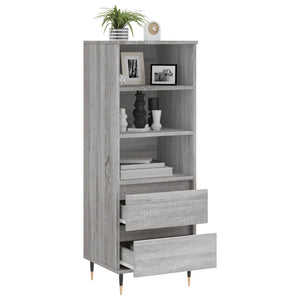 vidaXL Highboard Grey Sonoma 40x36x110 cm Engineered Wood