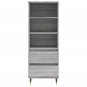 vidaXL Highboard Grey Sonoma 40x36x110 cm Engineered Wood