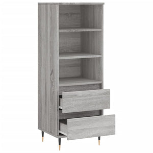 vidaXL Highboard Grey Sonoma 40x36x110 cm Engineered Wood