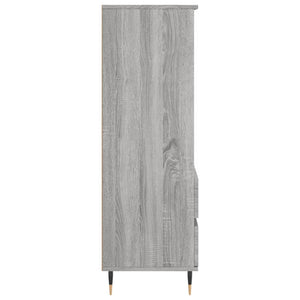 vidaXL Highboard Grey Sonoma 40x36x110 cm Engineered Wood