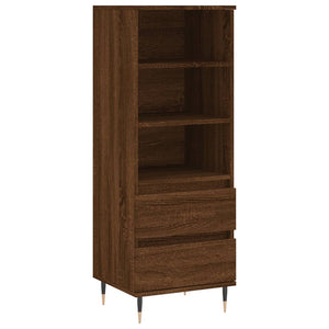 vidaXL Highboard Brown Oak 40x36x110 cm Engineered Wood