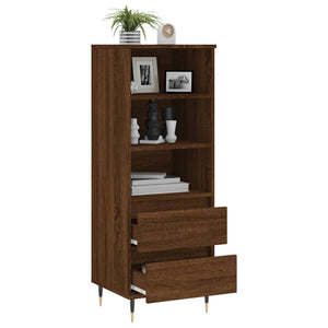 vidaXL Highboard Brown Oak 40x36x110 cm Engineered Wood