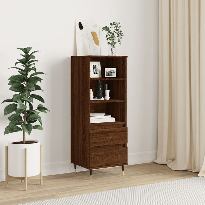 vidaXL Highboard Brown Oak 40x36x110 cm Engineered Wood