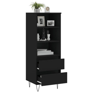 vidaXL Highboard Black 40x36x110 cm Engineered Wood