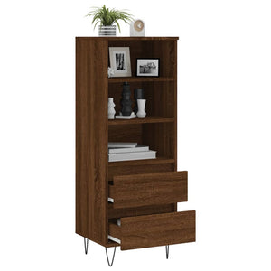 vidaXL Highboard Brown Oak 40x36x110 cm Engineered Wood