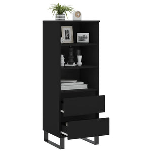 vidaXL Highboard Black 40x36x110 cm Engineered Wood