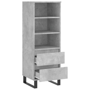 vidaXL Highboard Concrete Grey 40x36x110 cm Engineered Wood