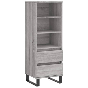 vidaXL Highboard Grey Sonoma 40x36x110 cm Engineered Wood