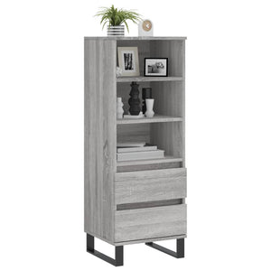 vidaXL Highboard Grey Sonoma 40x36x110 cm Engineered Wood