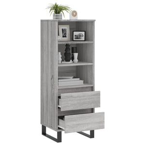 vidaXL Highboard Grey Sonoma 40x36x110 cm Engineered Wood