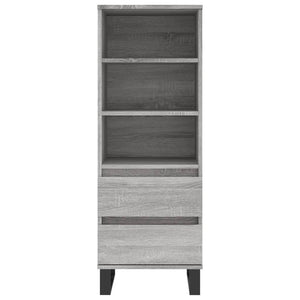 vidaXL Highboard Grey Sonoma 40x36x110 cm Engineered Wood