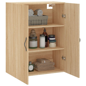 vidaXL Wall Mounted Cabinet Sonoma Oak 69.5x34x90 cm Engineered Wood