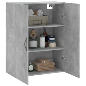 vidaXL Wall Mounted Cabinet Concrete Grey 69.5x34x90 cm Engineered Wood