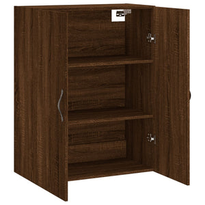 vidaXL Wall Mounted Cabinet Brown Oak 69.5x34x90 cm Engineered Wood