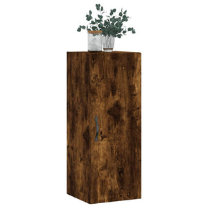 vidaXL Wall Mounted Cabinet Smoked Oak 34.5x34x90 cm Engineered Wood