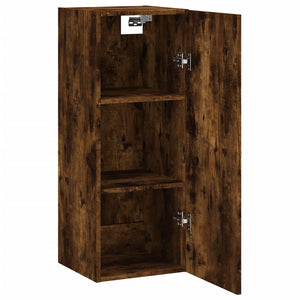 vidaXL Wall Mounted Cabinet Smoked Oak 34.5x34x90 cm Engineered Wood