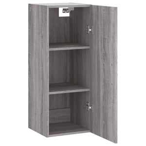 vidaXL Wall Mounted Cabinet Grey Sonoma 34.5x34x90 cm Engineered Wood