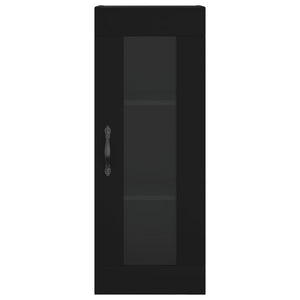 vidaXL Wall Mounted Cabinet Black 34.5x34x90 cm