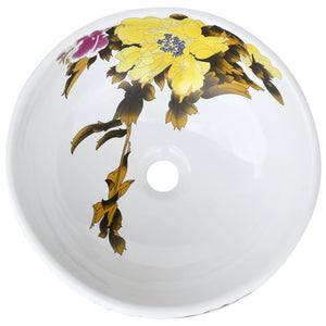 vidaXL Countertop Basin Multicolour Round Φ41x14 cm Ceramic