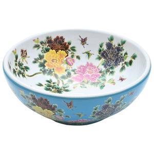 vidaXL Countertop Basin Multicolour Round Φ41x14 cm Ceramic