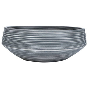 vidaXL Countertop Basin Grey Round Φ41x14 cm Ceramic