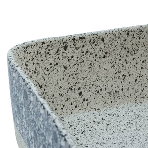 vidaXL Countertop Basin Grey and Blue Rectangular 46x35.5x13 cm Ceramic