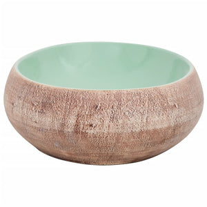 vidaXL Countertop Basin Green and Brown Oval 59x40x15 cm Ceramic