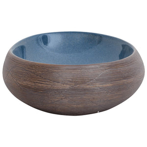 vidaXL Countertop Basin Brown and Blue Oval 59x40x15 cm Ceramic