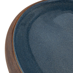 vidaXL Countertop Basin Brown and Blue Oval 59x40x15 cm Ceramic