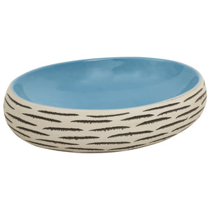 vidaXL Countertop Basin Multicolour Oval 59x40x15 cm Ceramic