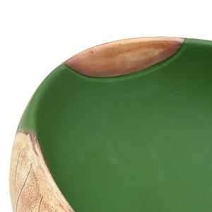 vidaXL Countertop Basin Green and Brown Oval 59x40x15 cm Ceramic