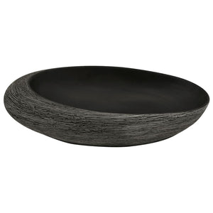 vidaXL Countertop Basin Grey and Black Oval 59x40x14 cm Ceramic