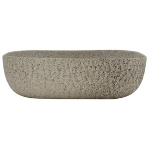 vidaXL Countertop Basin Grey Rectangular 48x37.5x13.5 cm Ceramic