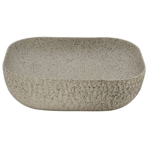 vidaXL Countertop Basin Grey Rectangular 48x37.5x13.5 cm Ceramic