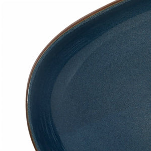 vidaXL Countertop Basin Brown and Blue Oval 59x40x14 cm Ceramic