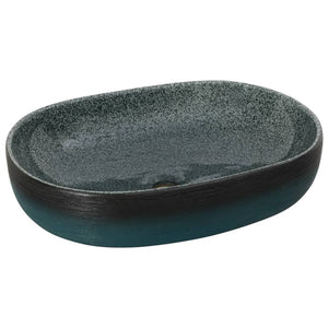 vidaXL Countertop Basin Turquoise Oval 59x40x14 cm Ceramic
