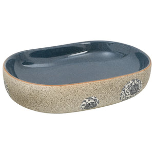 vidaXL Countertop Basin Sand and Blue Oval 59x40x14 cm Ceramic