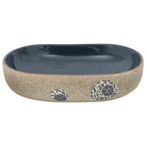 vidaXL Countertop Basin Sand and Blue Oval 59x40x14 cm Ceramic