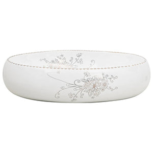 vidaXL Countertop Basin White Oval 59x40x15 cm Ceramic